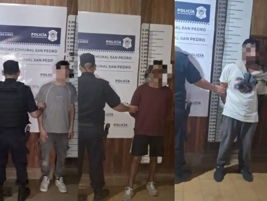 Tres hombres fueron aprehendidos con droga.