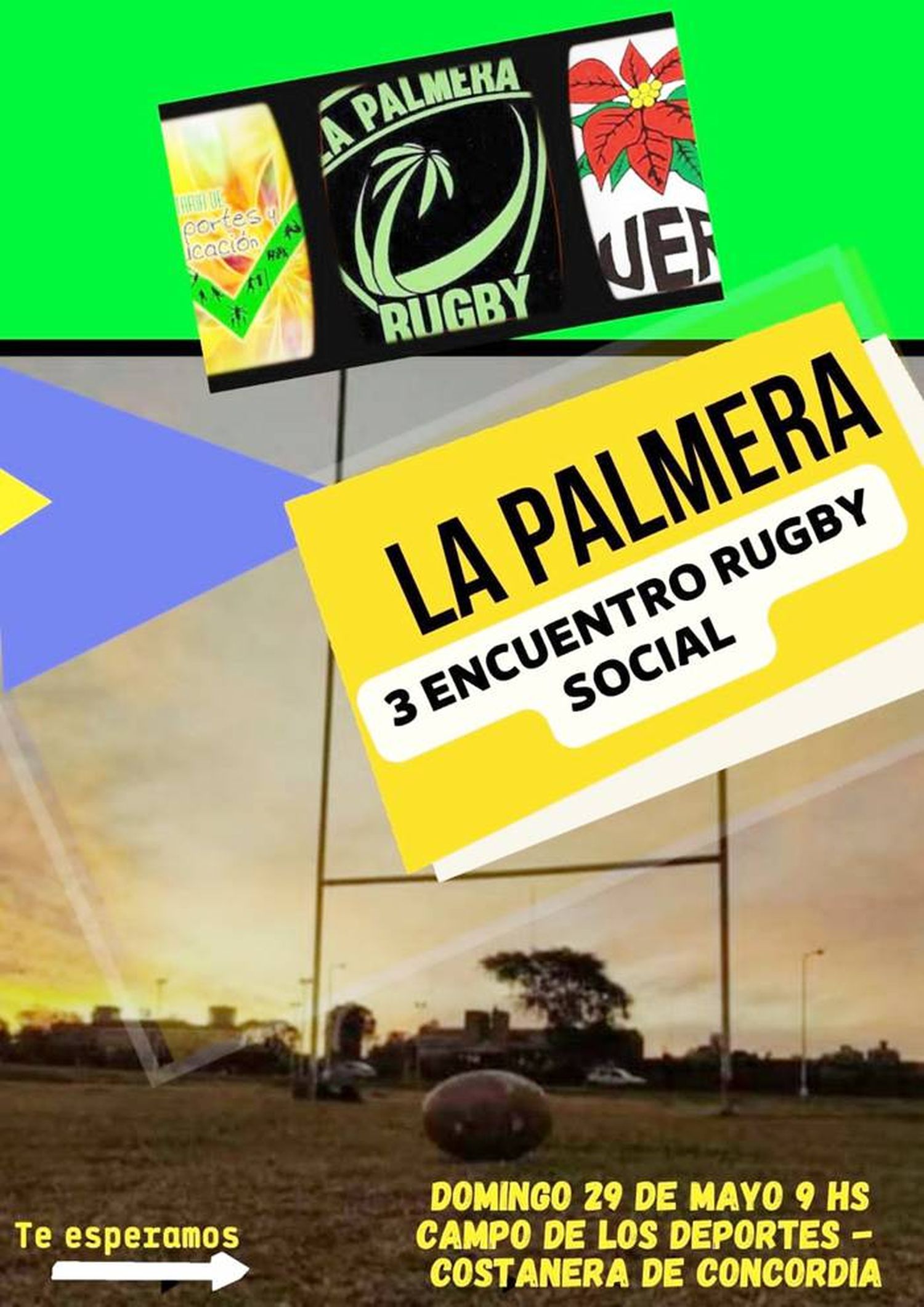 El domingo, desde las 9,  Rugby Social en La Palmera