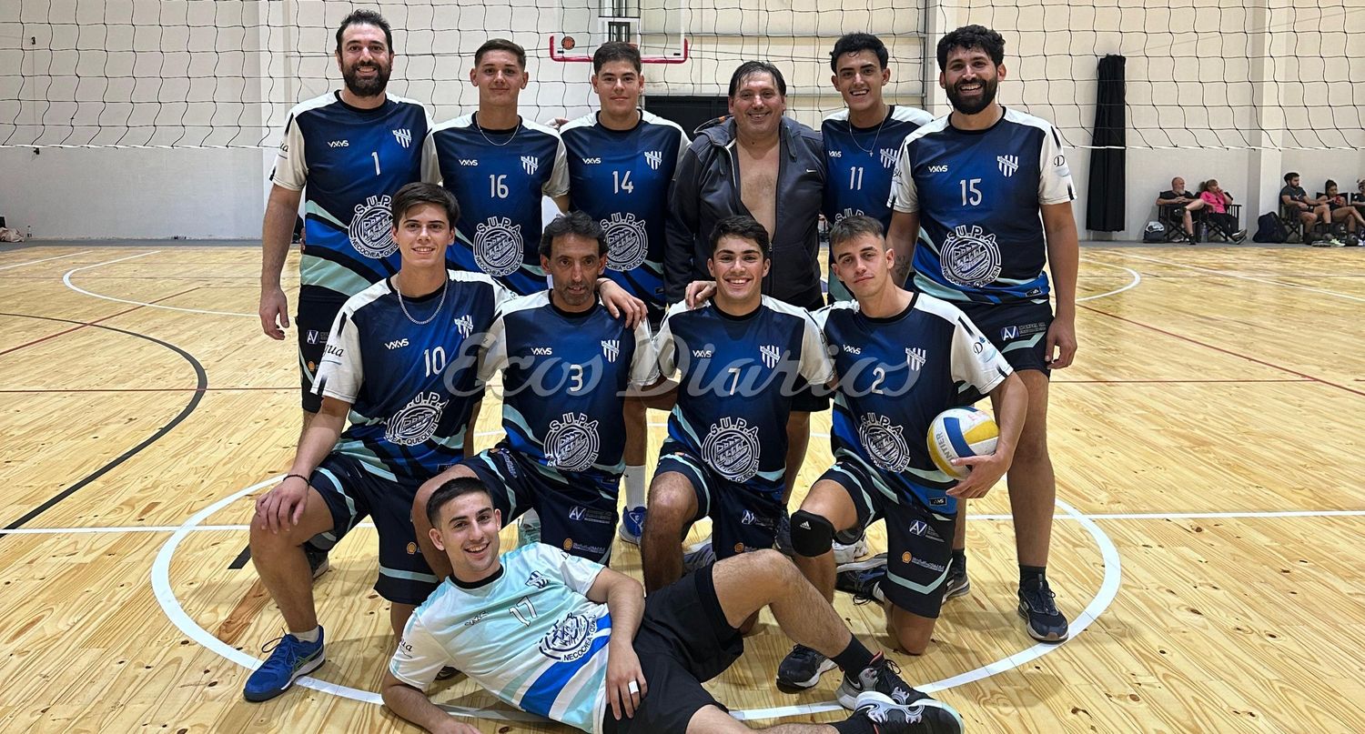 El elenco de Rivadavia en instalaciones del gimnasio de EDAL de Tandil
