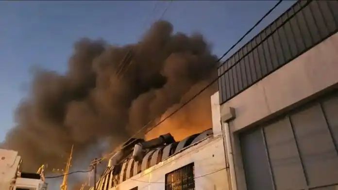 Fuego en una pañalera