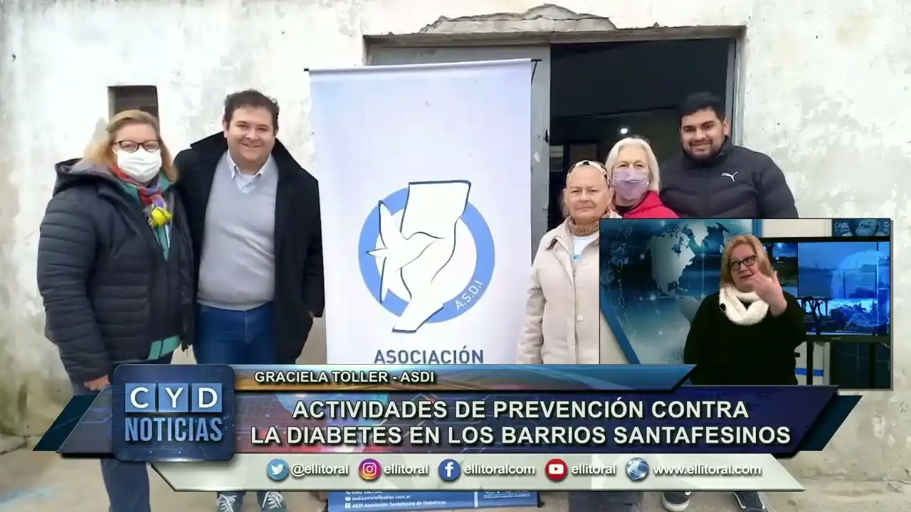 Actividades de prevención contra la diabetes en los barrios santafesinos