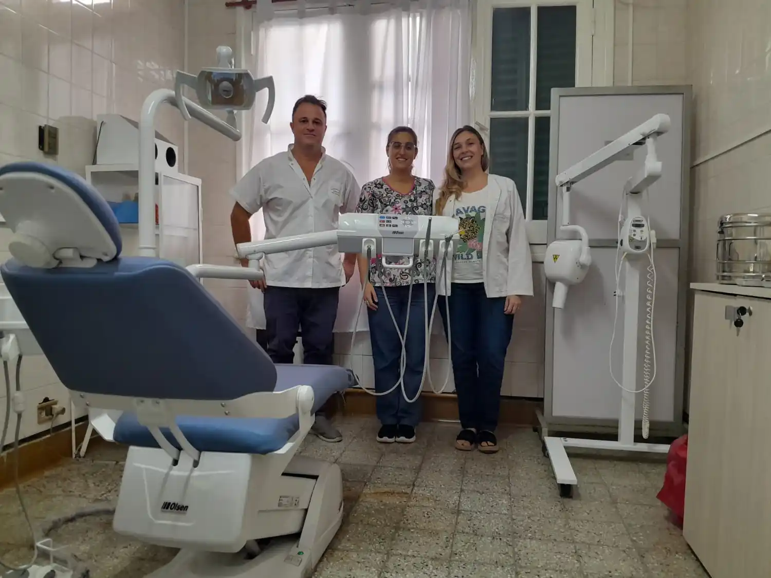 Los odontólogos Boschetto, Olivero y Jappert que forman el equipo de la Secretaria de Salud, hicieron hincapié en la prevención