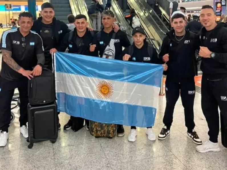 El equipo argentino de boxeo que competirá desde hoy en Dubai.Foto:NA