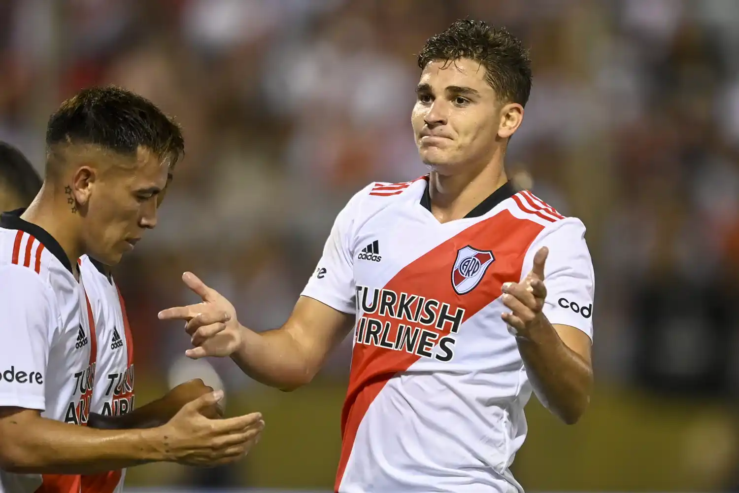 Julián Alvarez, uno de los goleadores de la noche.