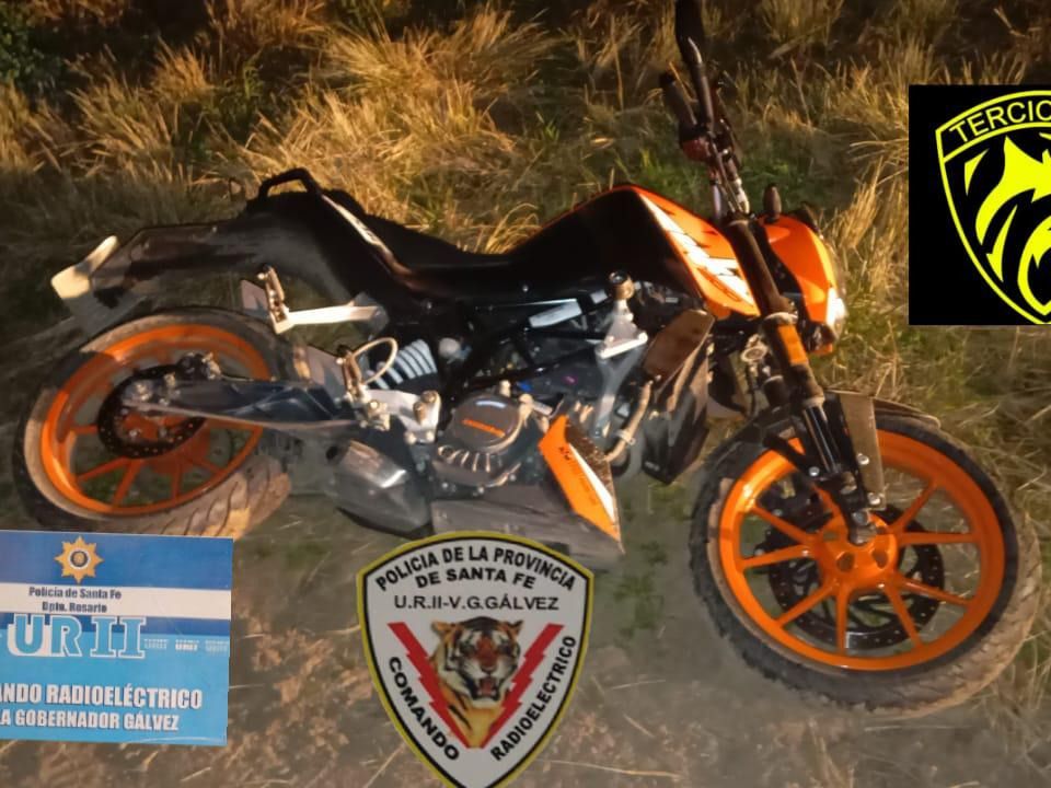 Detuvieron a un hombre con una moto robada en Villa Gobernador Gálvez.