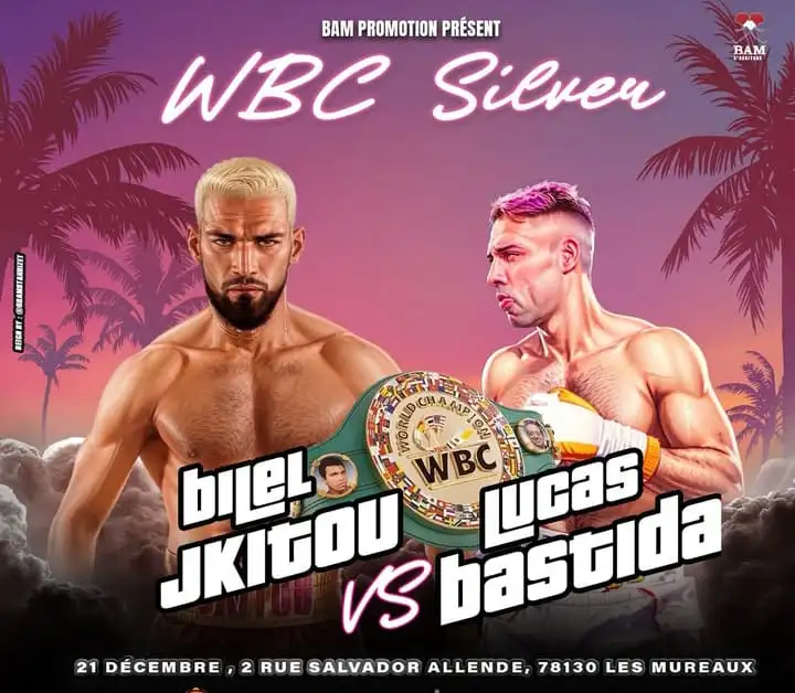 El afiche de promoción de la pelea entre Jkitou y Bastida del 21 de diciembre.
