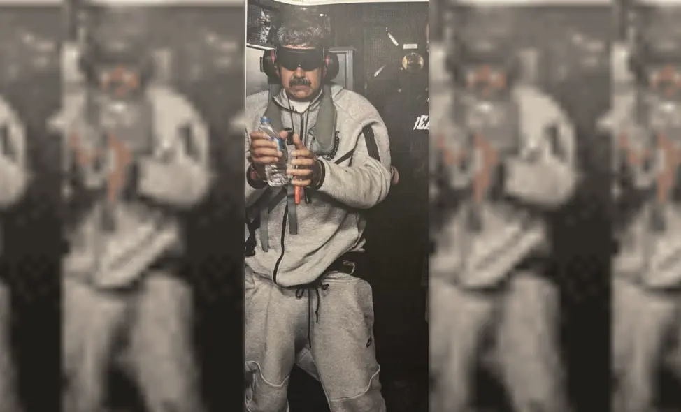 La foto de Maduro capturado exhibida por Trump