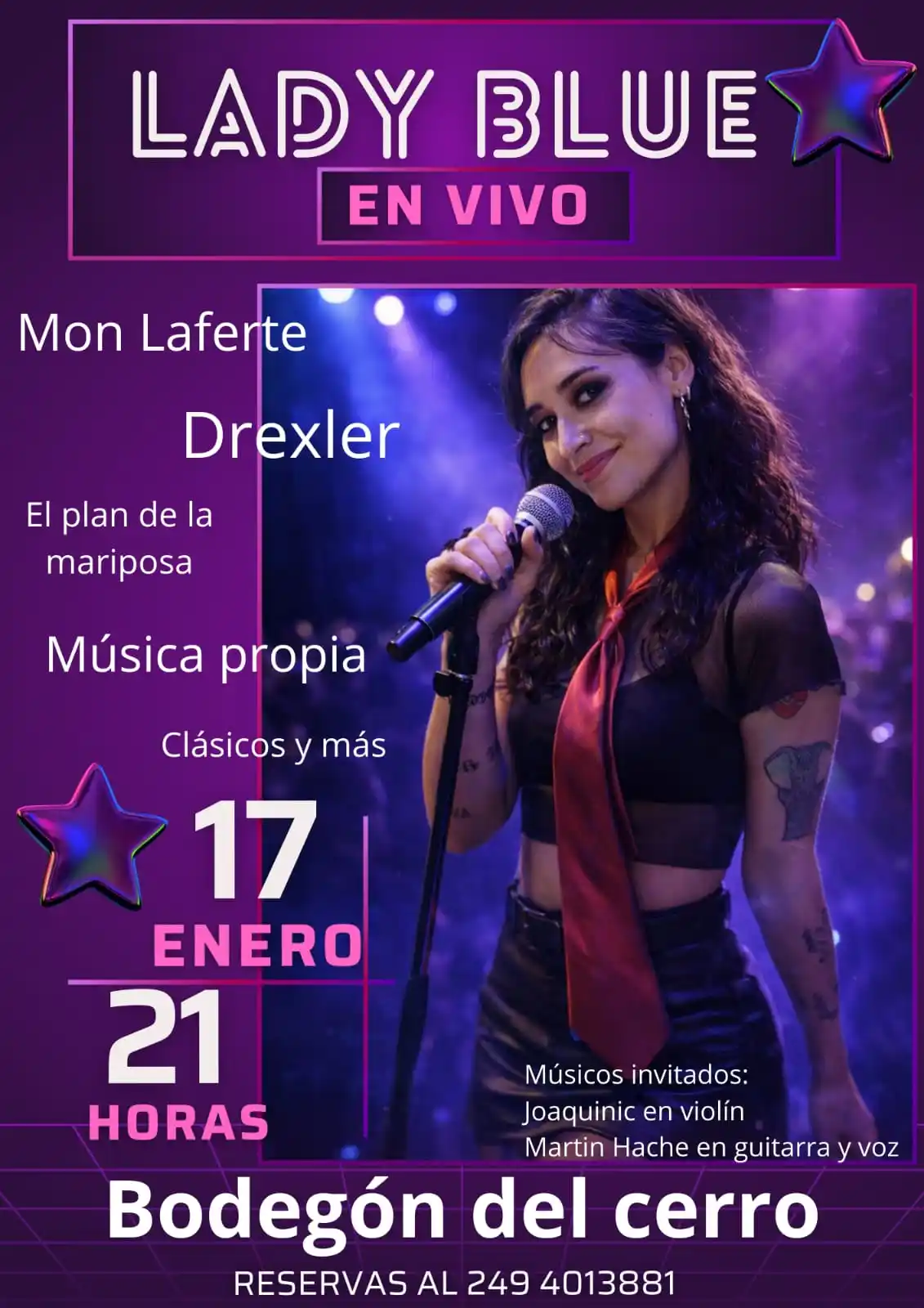 agenda cultural Lady Blue