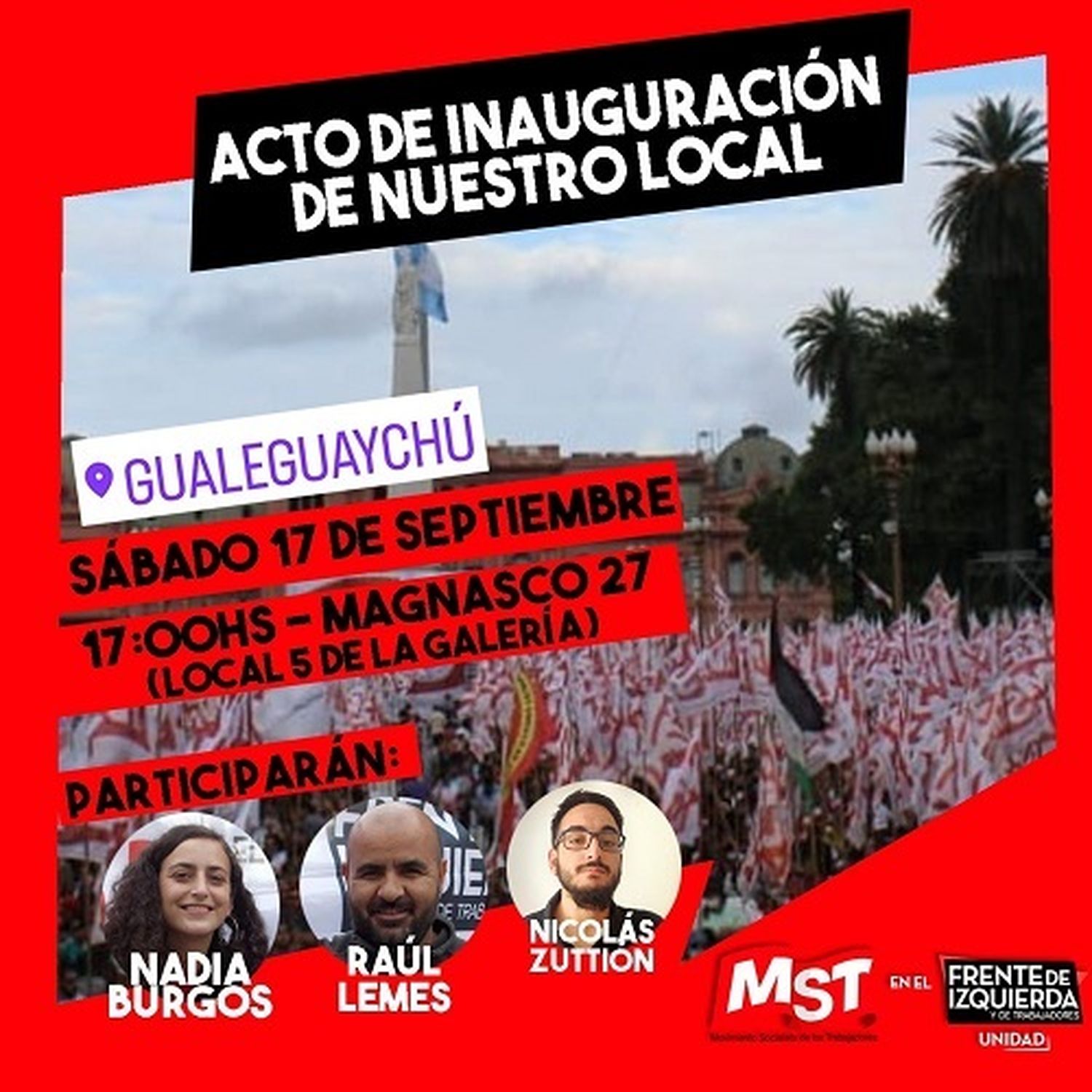 El MST inaugura su local en Gualeguaychú