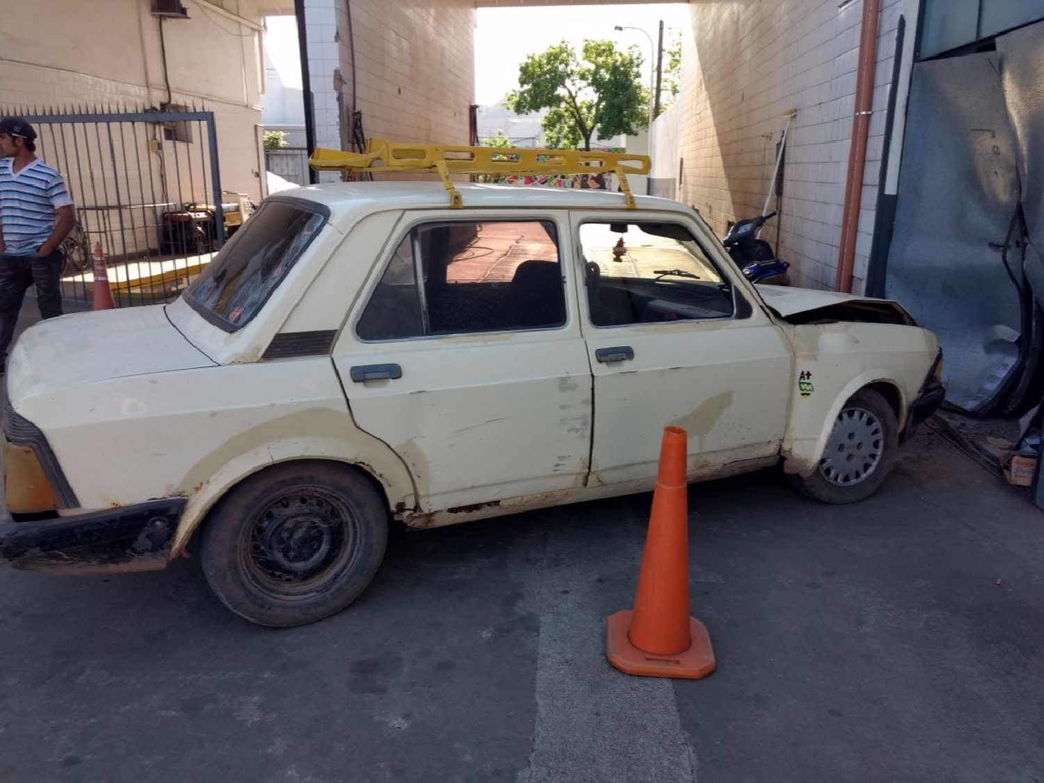 Accidente arrojó solo daños materiales 