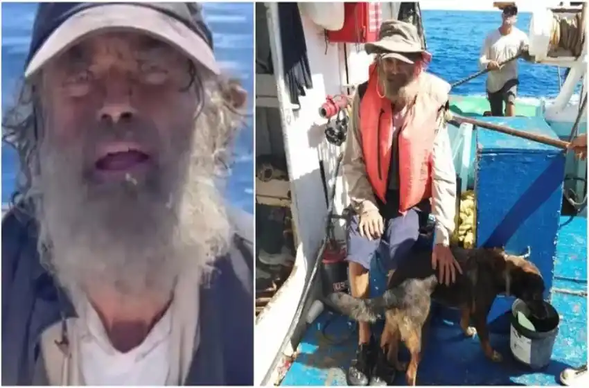 El hombre que naufragó durante tres meses en el Pacífico regaló a Bella, la perra que lo acompañó: los motivos