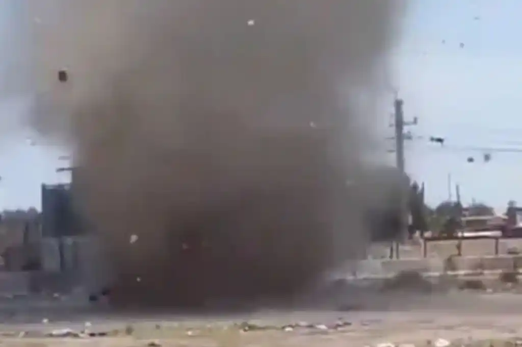 Remolino de viento en Florencio Varela