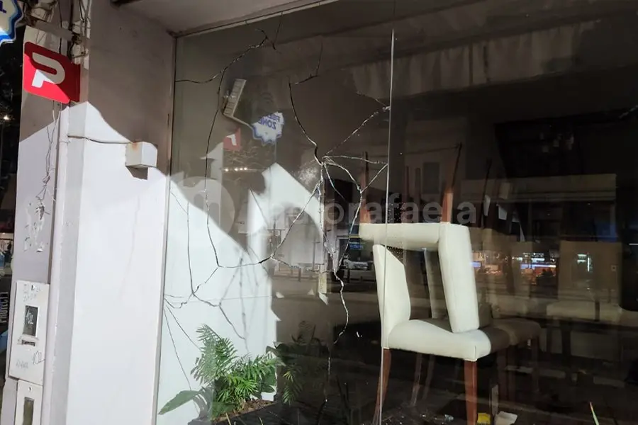 Incidentes y destrozos en los festejos por la Copa América en pleno centro de Rafaela