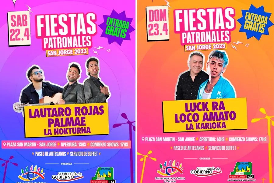 San Jorge se prepara sus fiestas patronales, con un gran cronograma de shows