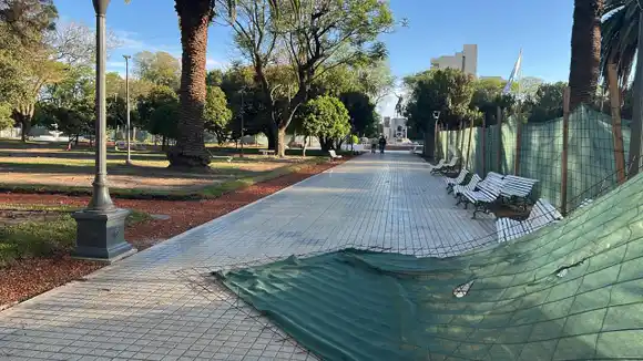 Novedades en las obras de la Plaza 25 de Mayo: levantaron el cerco del primer cuadrante