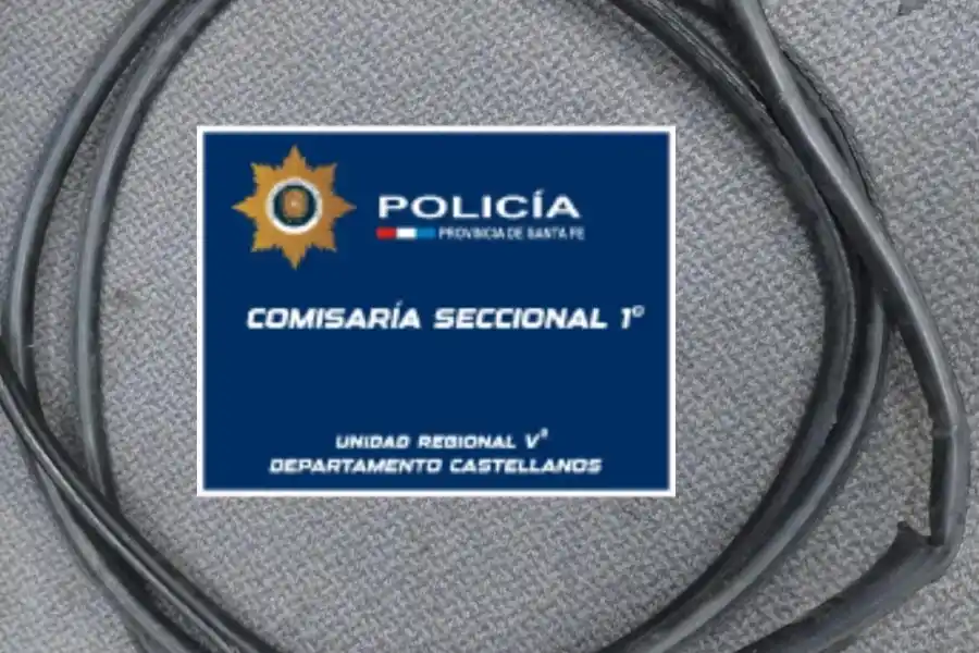 Los robos no se detienen: lo atraparon con un rollo de cable sustraído