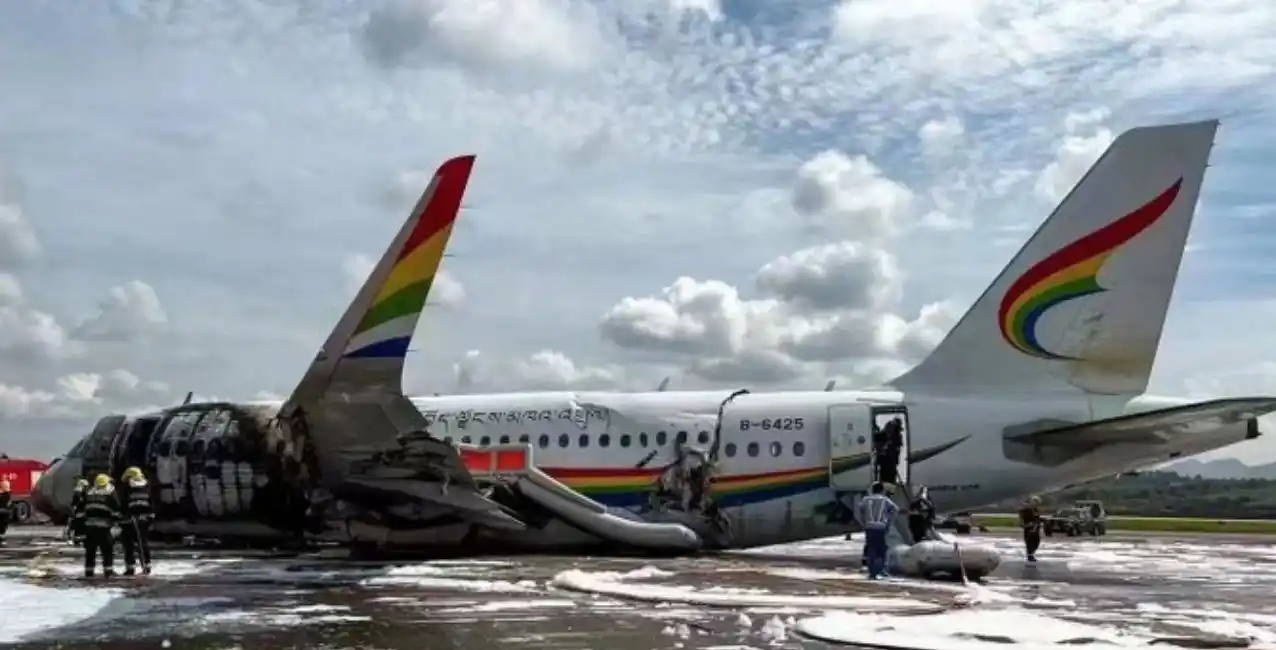 China: al menos 40 heridos, tras incendiarse un avión en la pista