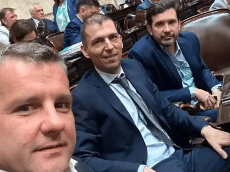 Parte del bloque de la UCR alineado con Javier Milei.