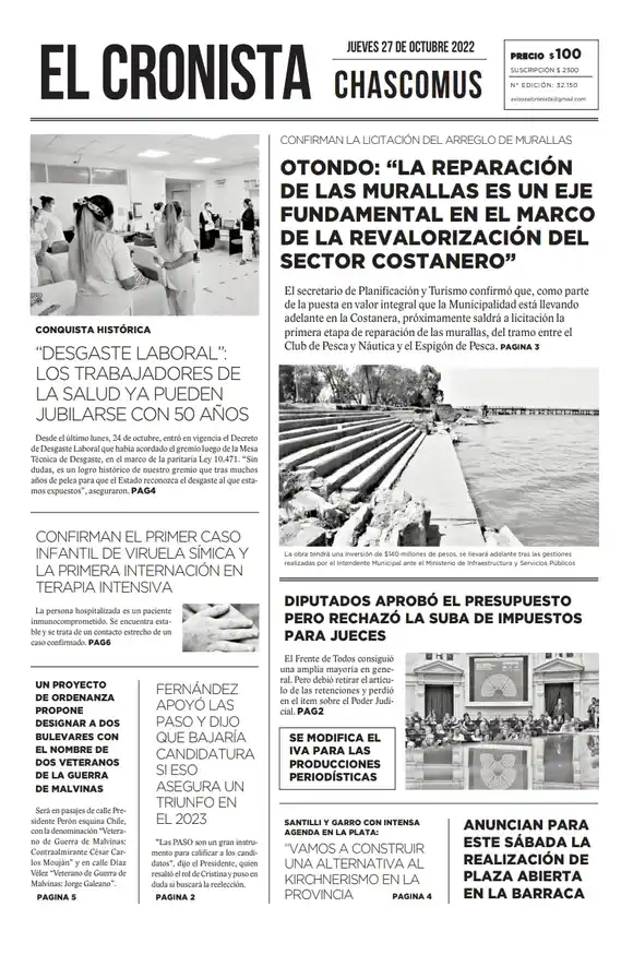 TAPA 27 OCTUBRE 2022