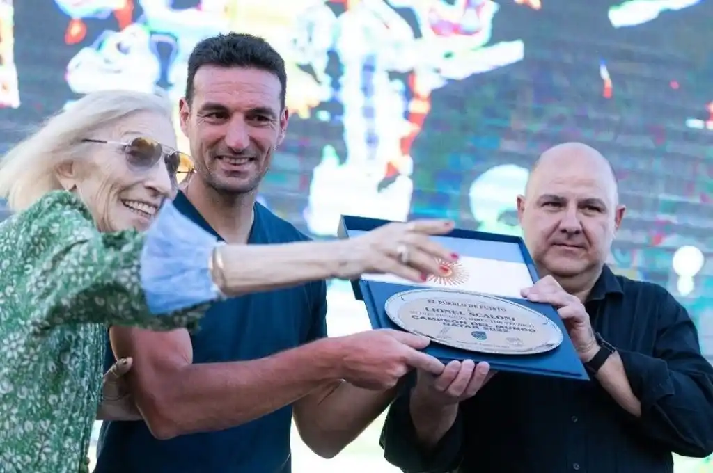 "Chichita" con Lionel Scaloni