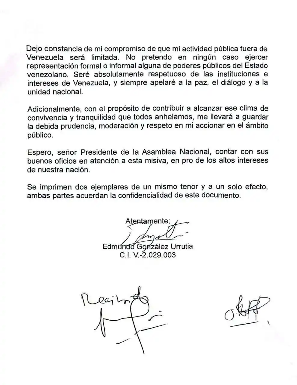 Opositores restan credibilidad a la carta presentada por Jorge Rodríguez: la COACCIÓN ANULA EL DOCUMENTO (Reacciones)