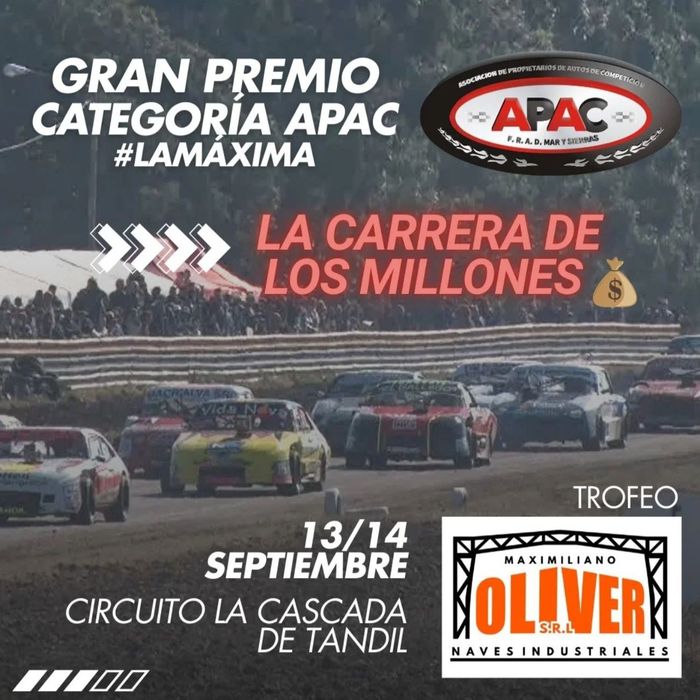 APAC: se corre la Carrera de los Millones el fin de semana en Tandil