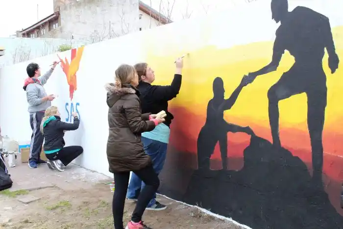 Mural para prevenir el suicidio