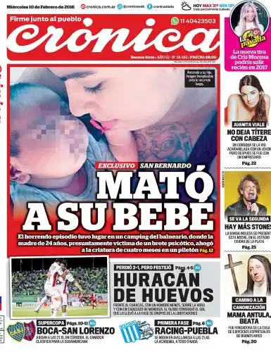 Desmienten que una mujer mató a su bebé en San Bernardo