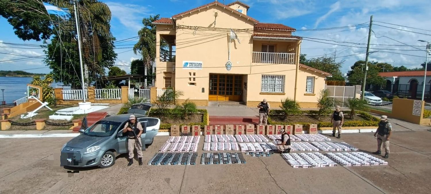 Prefectura incautó un cargamento de cigarrillos ingresados al país de manera ilegal