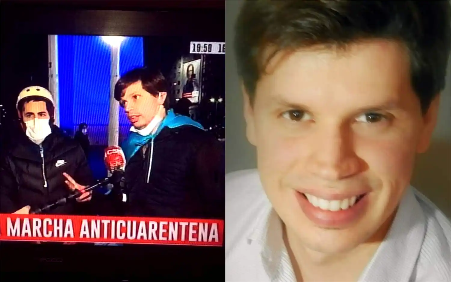 Repudio en Lobos: Viajó al Obelisco por la marcha anticuarentena, lo transmitió por Facebook y terminó con una causa