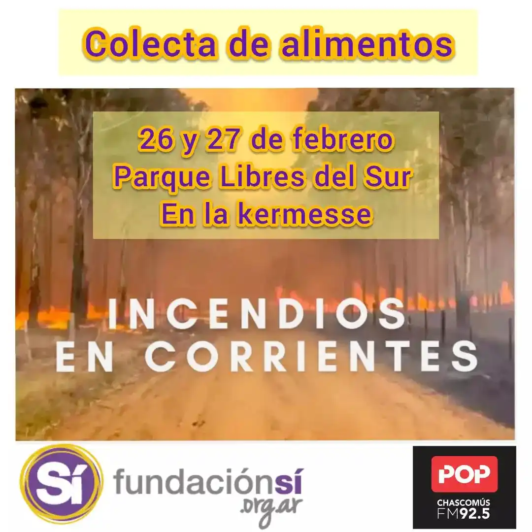 Hoy la Fundación Sí Chascomús recibirá donaciones para Corrientes