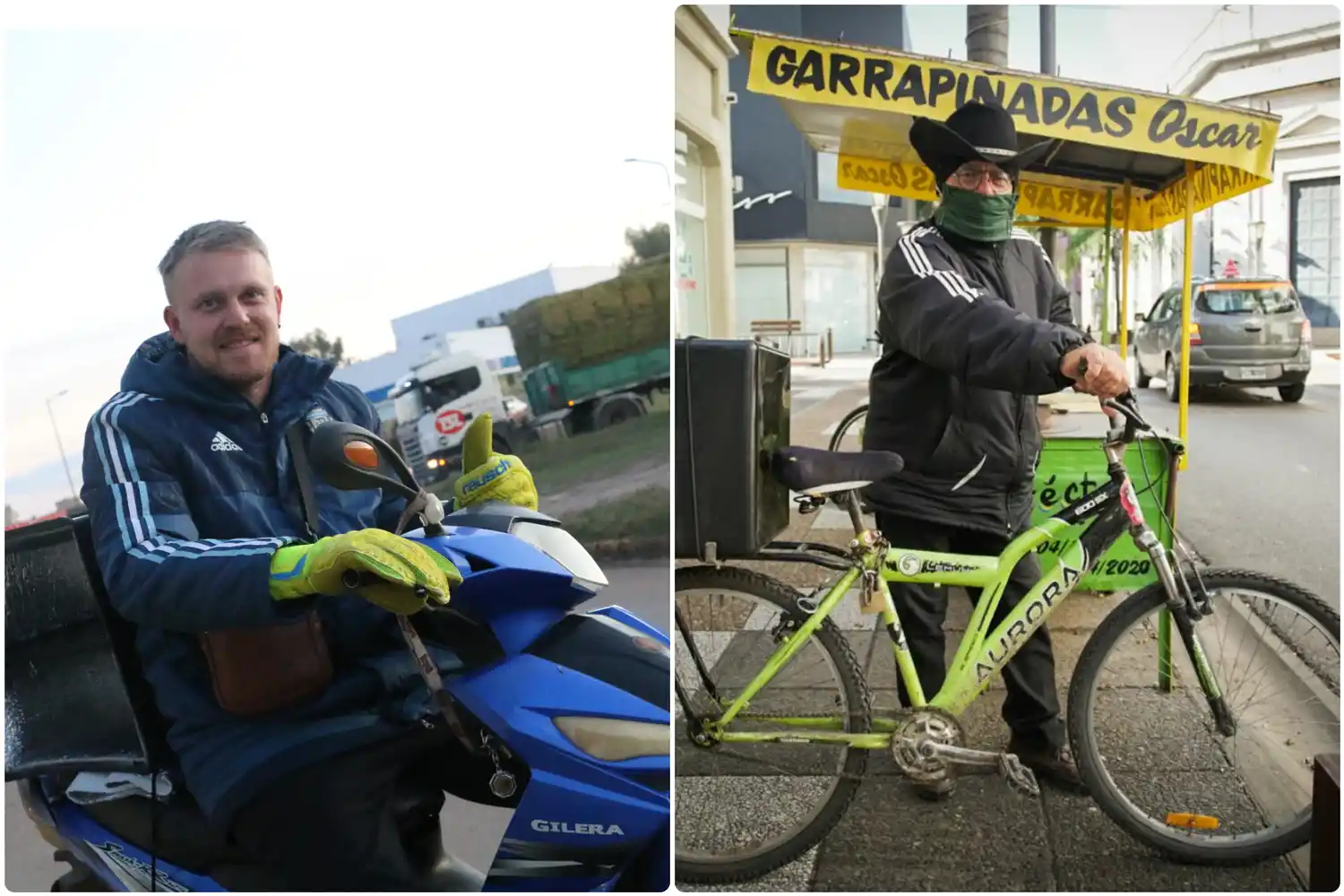 Xuxa y Oscar, del arco y el carrito de garrapiñadas a recorrer la ciudad sobre ruedas 