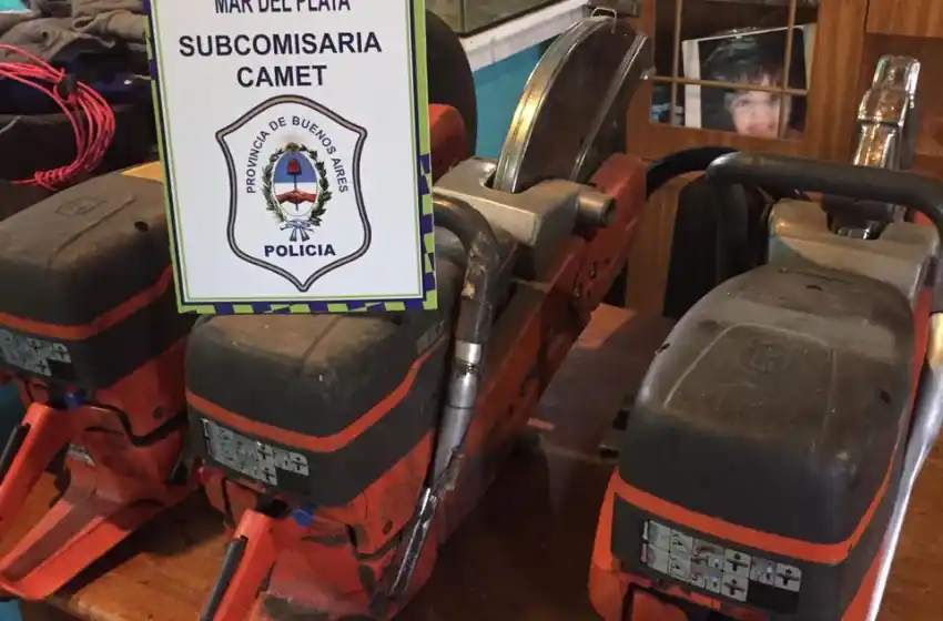 Atraparon a un hombre que había robado máquinas para cortar rieles