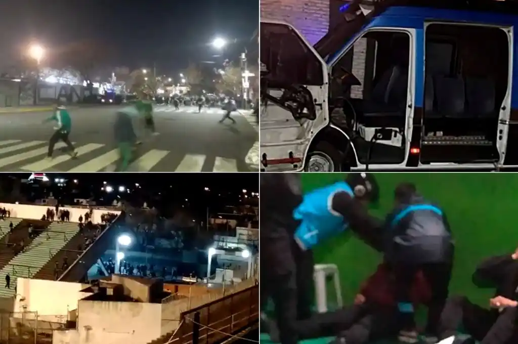 Hinchas de Nueva Chicago se enfrentaron con la Policía tras la derrota ante Almagro