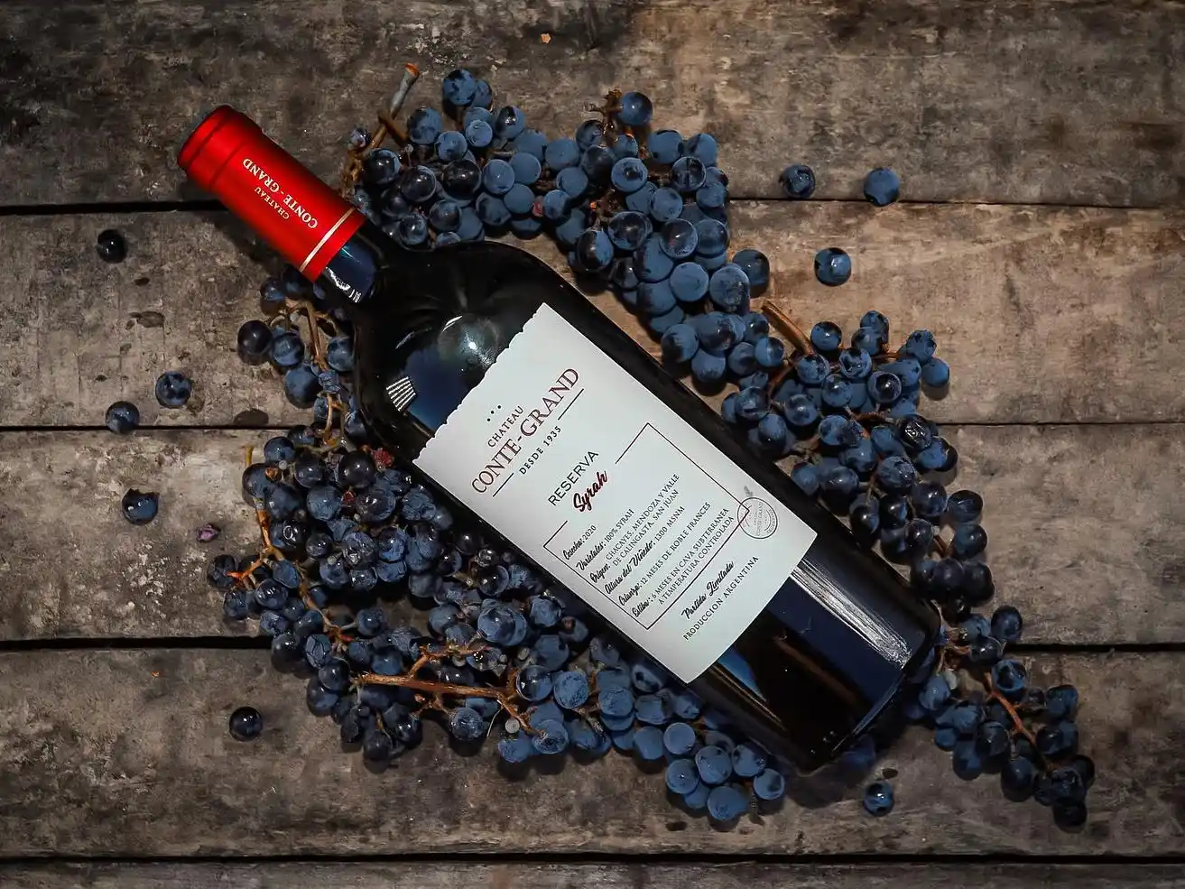 La bodega sanjuanina Chateau Conte-Grand y su Reserva Syrah.