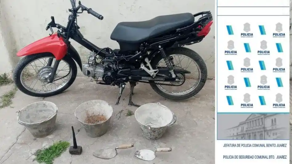 Recuperaron en Benito Juárez una moto robada en Tandil. (Foto: El Fénix Digital).