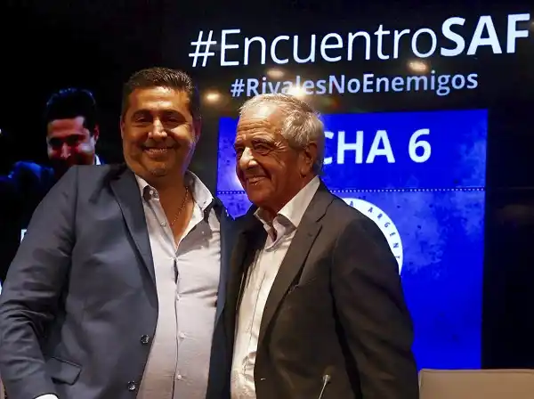 Angelici y D’Onofrio juntos: “somos rivales, no enemigos”