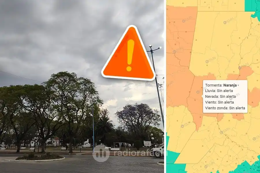 ¡ATENCIÓN! Se activó un Alerta Naranja por tormentas para Rafaela y la región