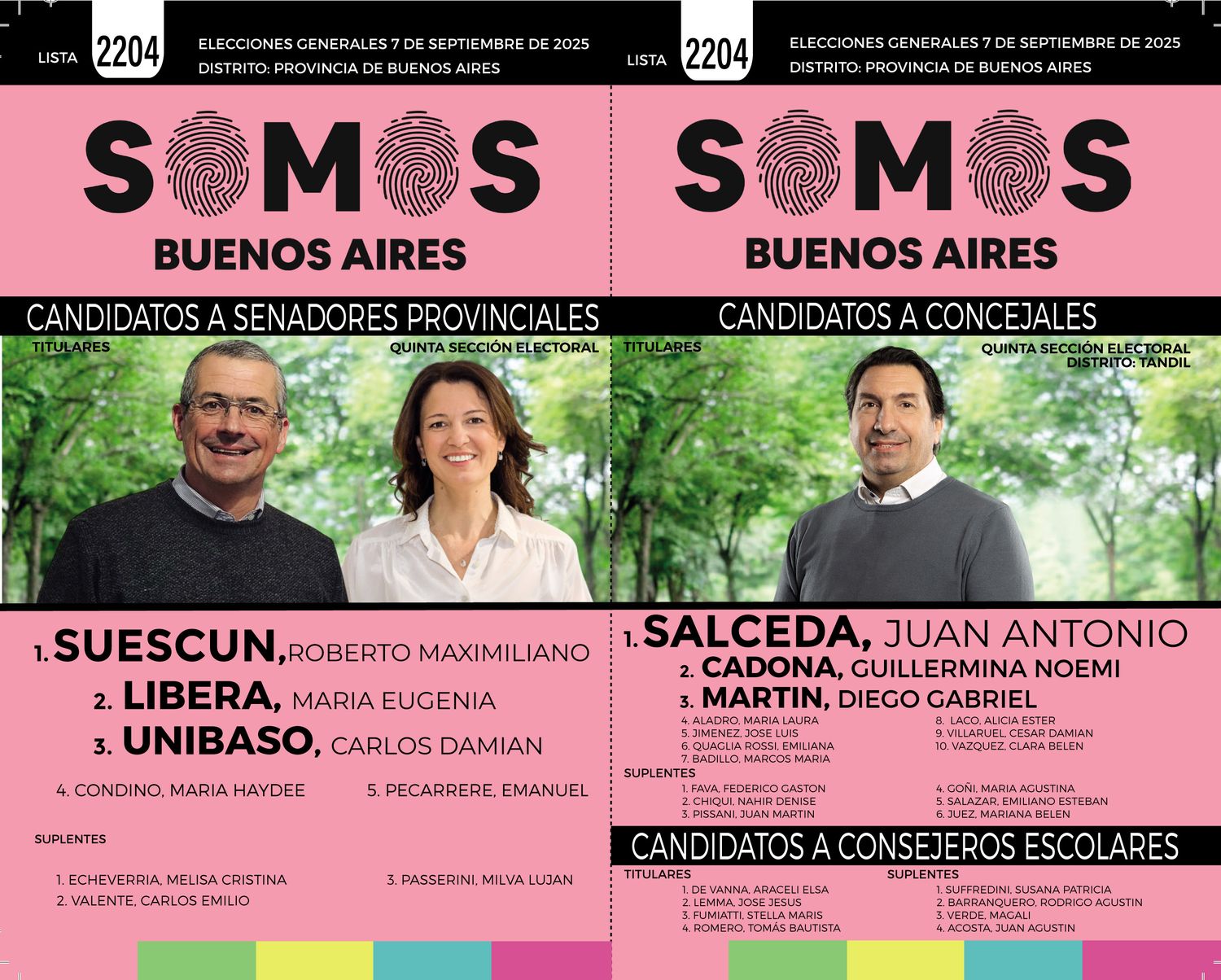 Elecciones 2025: la boleta de Somos Tandil