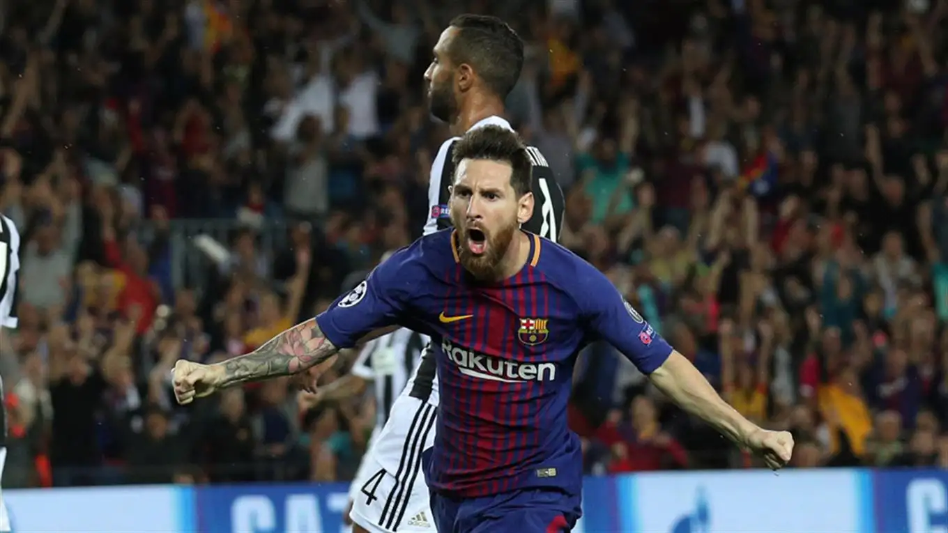 Messi marcó dos goles y Barcelona goleó a Juventus en la Champions
