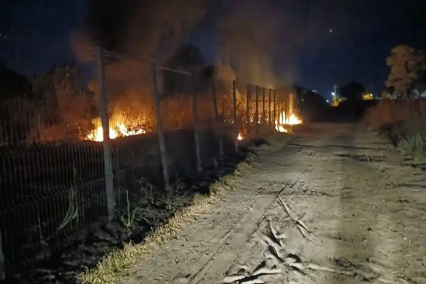 Cerca del ferrocarril. Hubo un foco ígneo en la zona de los históricos eucaliptos.