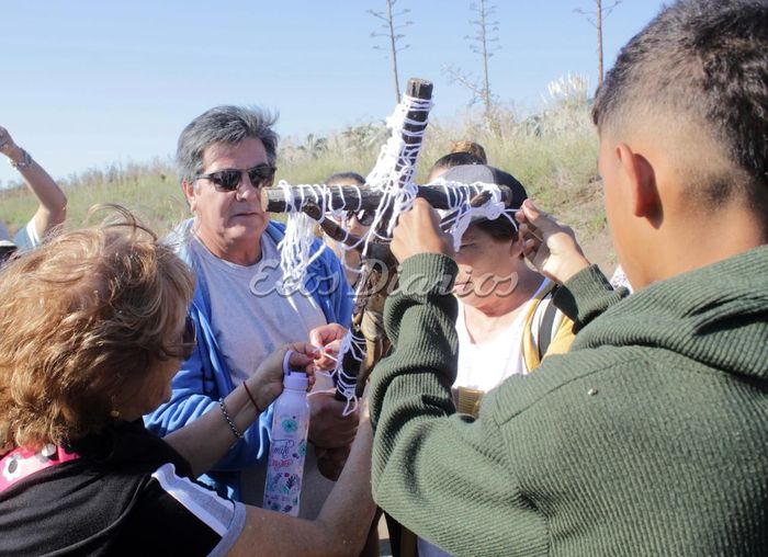 Parte de las actividades del Vía Crucis