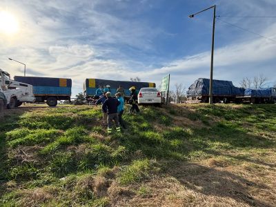 Triple choque en Ruta 33: no hubo heridos de gravedad
