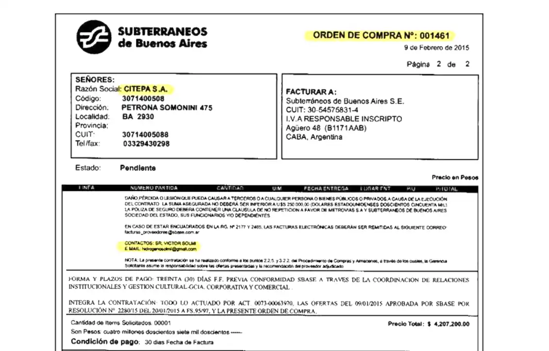 orden de pago solmi sbase