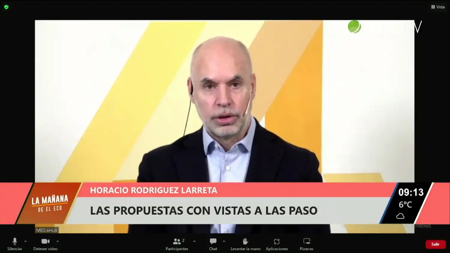 Horacio Rodríguez Larreta, precandidato de Juntos por el Cambio, habló con El Eco de Tandil
