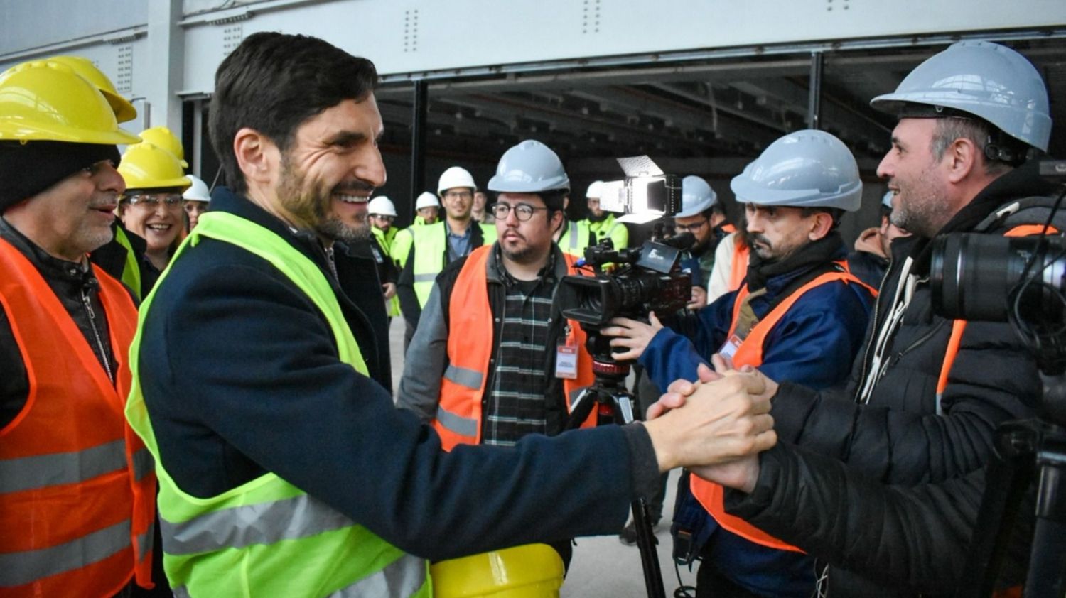 El mandatario hughense destacó el avance de los trabajos.