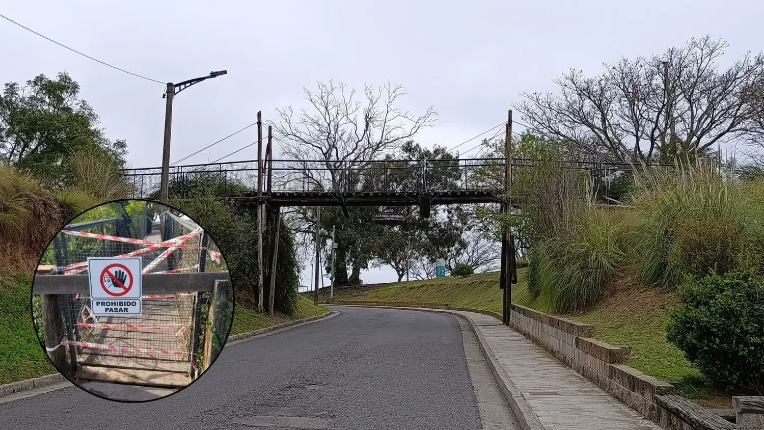 El puente peatonal, clausurado en mayo último, será eliminado del lugar.