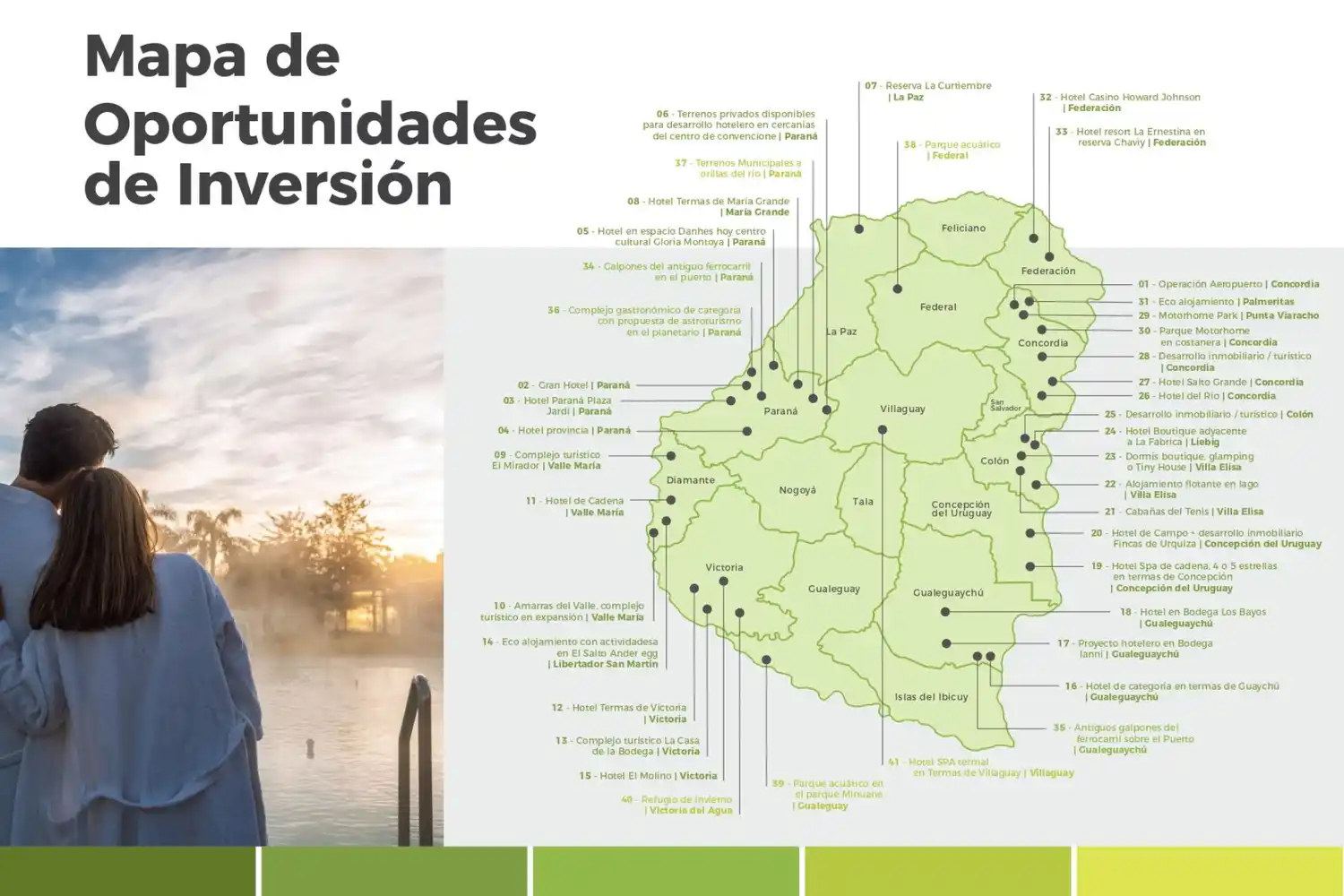 Entre Ríos impulsa la inversión turística con una guía estratégica de 41 proyectos disponibles online
