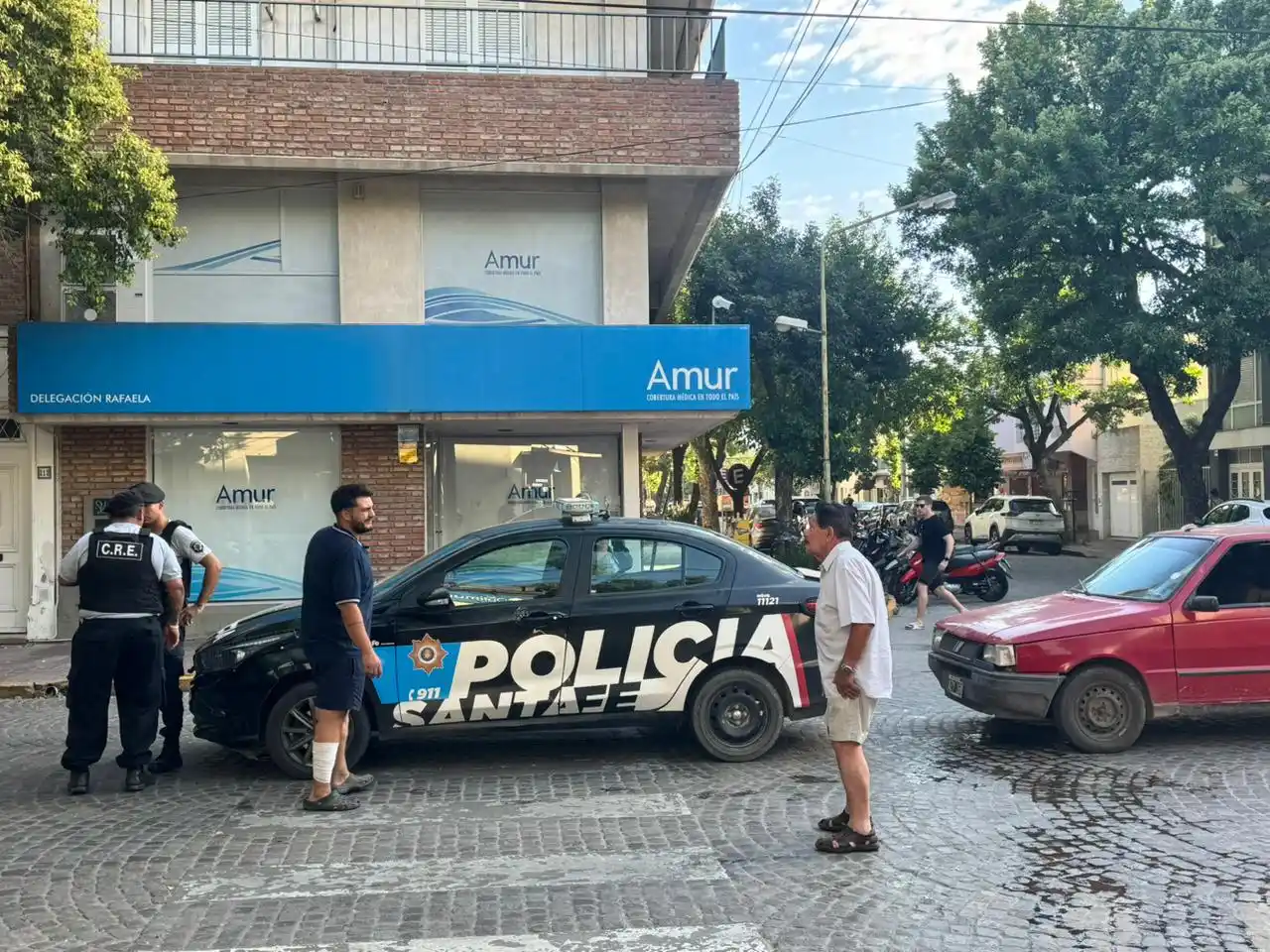 accidente choque centro rafaela patrullero - 1