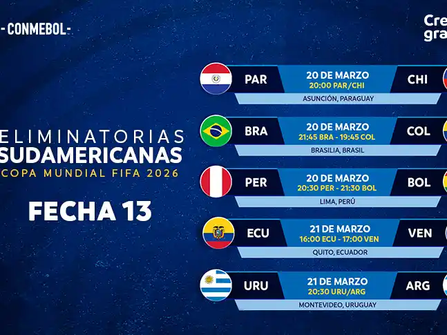 Tres juegos programados para hoy. Foto: CONMEBOL